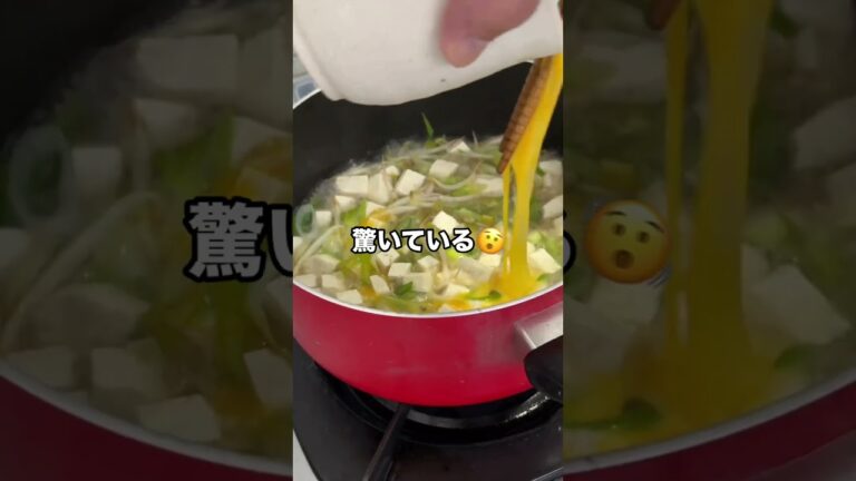 合計157円【ネギたま豆腐の中華スープ】