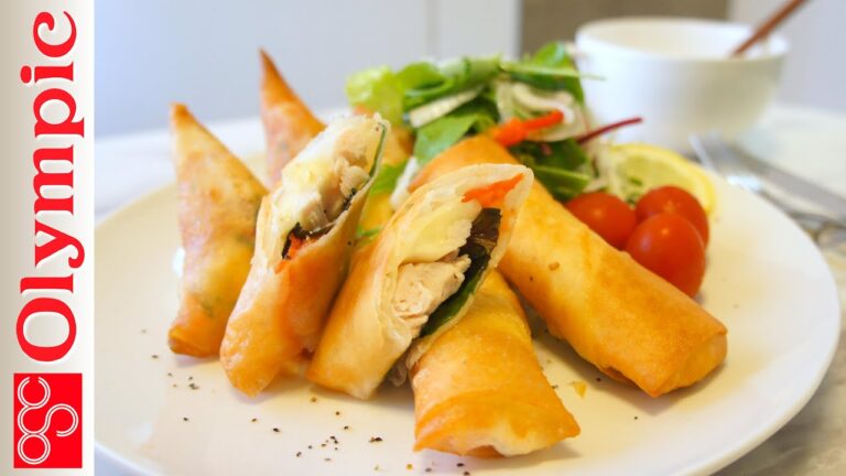 オリンピックの超簡単レシピ　★モランボン×美味赤どりー鶏のイタリアン春巻き　モランボンの春巻きの皮とサラダチキン♪