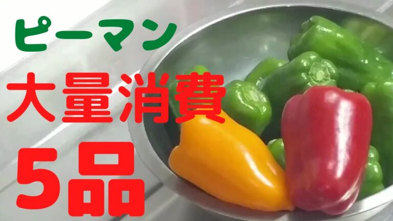 【大量消費】ピーマン12個で5品つくってみた。