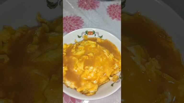 チキンラーメンのスープで天津飯【驚く美味さ】 #shorts