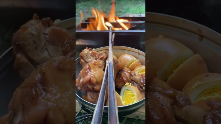 手羽元と玉子の煮物。🍖🥚　　　　　　#shorts #camping #campinglife
