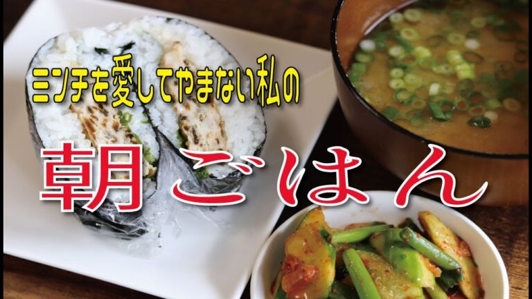 【鶏ひき肉料理】ミンチを愛してやまない私がつくる朝ごはん【おにぎらず】