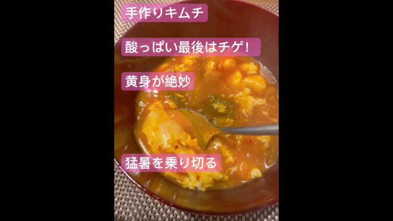 発汗して夏バテ防止【手作りキムチで猛暑を超える】#おうちごはん #韓国料理#手作りキムチ#japanese #キムチチゲ