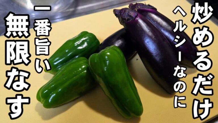 茄子とピーマン炒めるだけ！簡単一番美味しいヘルシーおかず 副菜 おつまみ レシピ お弁当 中華料理 なすレシピ