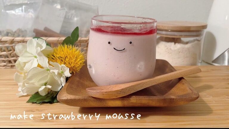 【手抜き、材料３つ】いちごムース　strawberry mousse