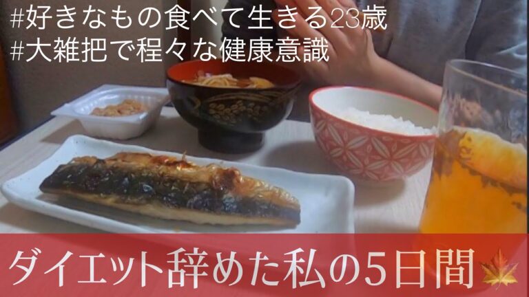 【5日間の食事】ダイエットをやめた私の食生活 | 大雑把に健康気をつけながら好きなものを食べて生きる