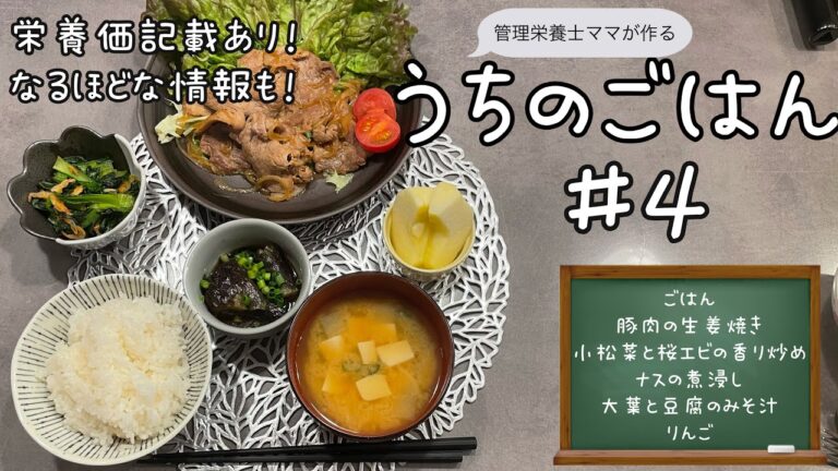 【生姜焼き献立】管理栄養士ママが作るうちのごはん♯4