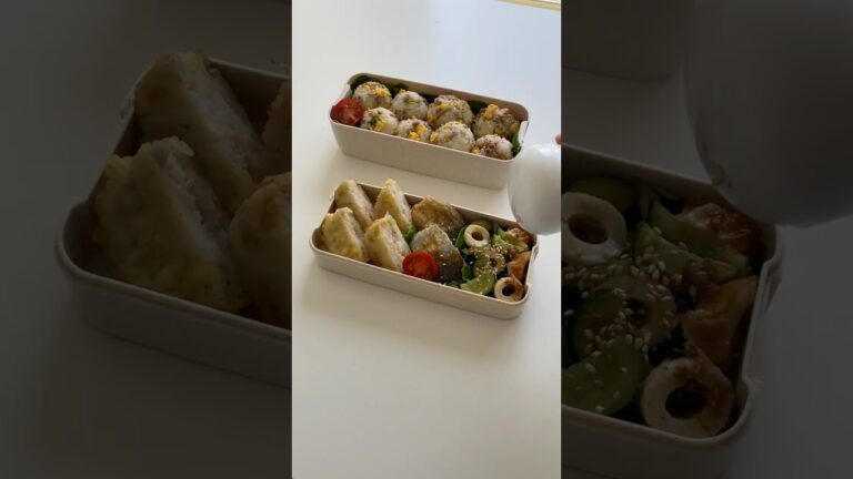 Making a 12 hour shift survival meal for my boyfriend👨‍💼🍱 #asmr #lunchbox #bento #cooking #food