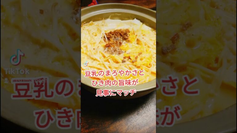 【妻には内緒で毎日投稿】豆乳坦々鍋。#shorts