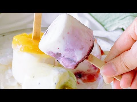 【混ぜて冷やすだけ❄️】しゃりっとヨーグルトパックアイス🍨