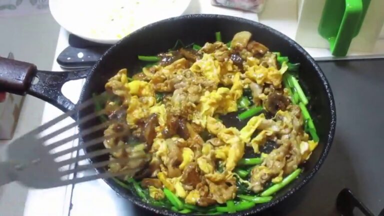 豚バラ、椎茸、ニラの卵炒め：全編