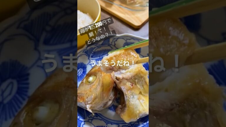 1匹200円の鯛てどうなの？蒸し焼きにしてみた