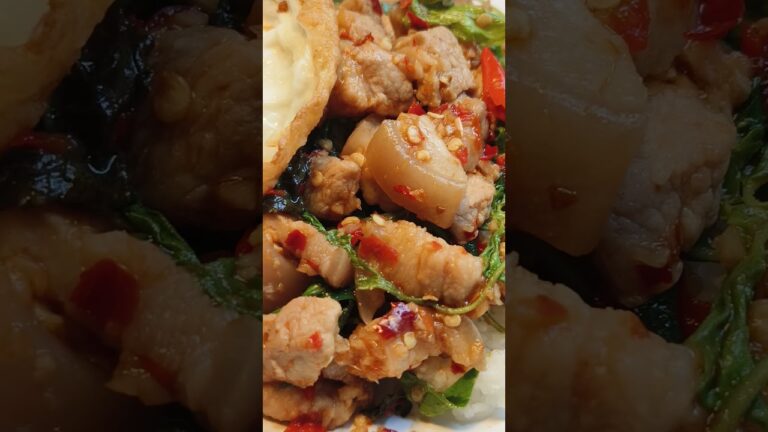 #สามชั้นผัดกระเพรา #ทำอาหาร #food #ทำกินเองง่ายๆ