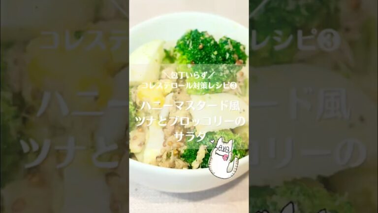 【包丁いらず！コレステロール対策レシピ❸】ハニーマスタード風ツナとブロッコリーのサラダ