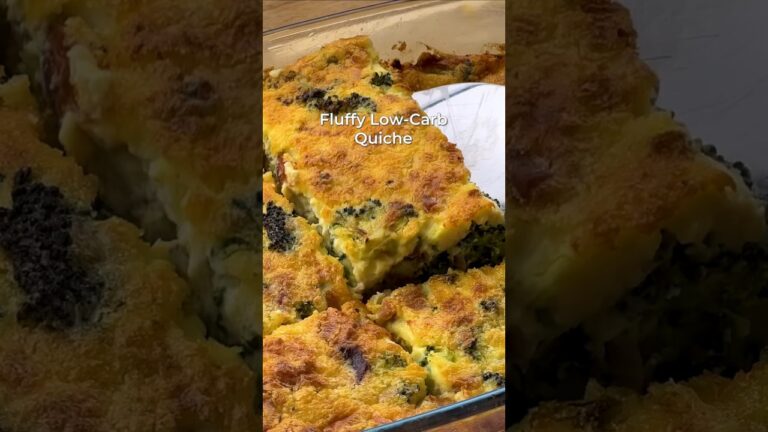 Crustless Bacon-Broccoli Quiche in 30 min 🥓🧀#shorts