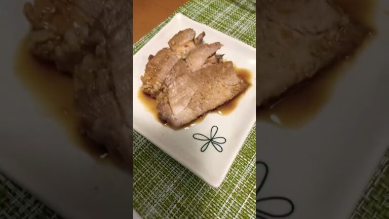 肉の塊を電子レンジに入れてつくるチャーシュー的なもの、うまし