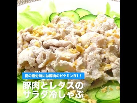豚肉とレタスのサラダ冷しゃぶ【音なし】