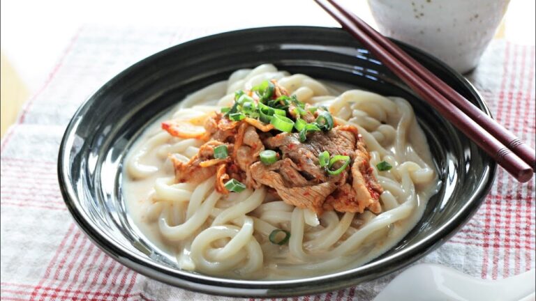 豆乳みそ麺つゆ～冷やし豚キムうどん
