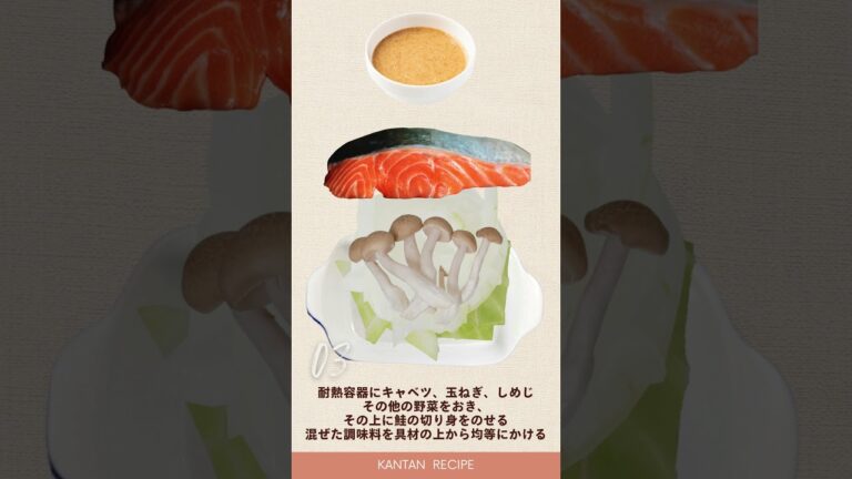 【レンジで簡単！】「鮭のちゃんちゃん焼き」 #鮭のちゃんちゃん焼き #レンジレシピ #簡単レシピ #時短レシピ #ヘルシーごはん #味噌レシピ #野菜たっぷり #和食 #電子レンジ料理 #時短料理