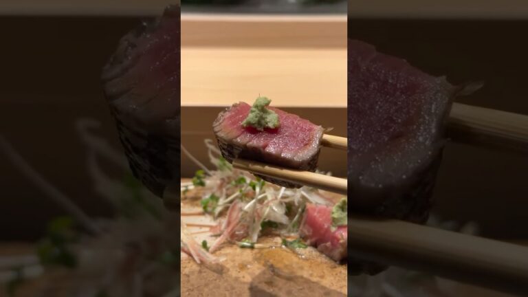 滴る脂にヨダレ滴る…炭火焼のマグロトロたたきが優勝すぎた。【華月】 #sushi #寿司