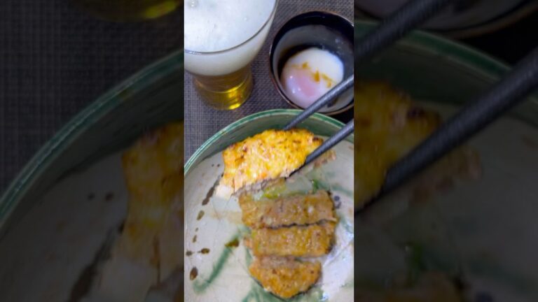 【ツクネと温玉を同時に調理】トロリがヤバい 温玉を絡めていただく旨味つくね #ノンフライヤー