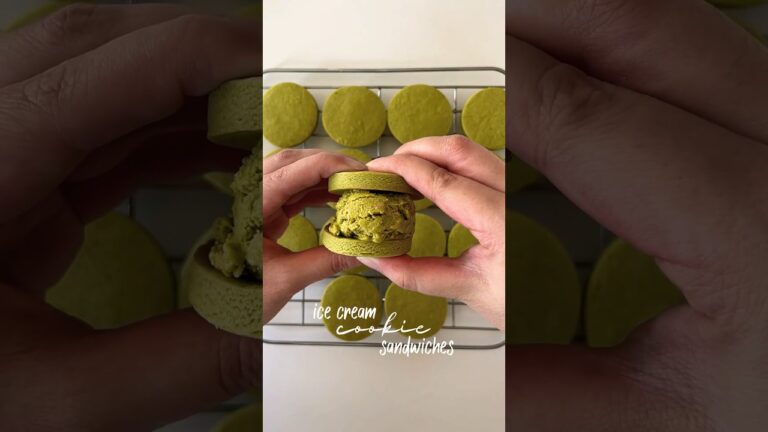 Matcha cookie icecream sandwhich easy recipe /抹茶クッキーアイスサンド 簡単レシピ #shorts #matchaicecream #matcha