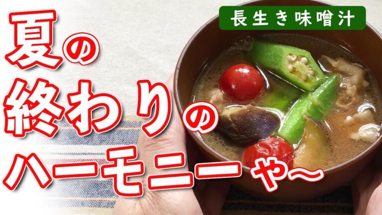 【長生き味噌汁】味噌玉と夏野菜の豚汁で夏の疲れを引きずらない！ナスにトマトに野菜室一掃や~