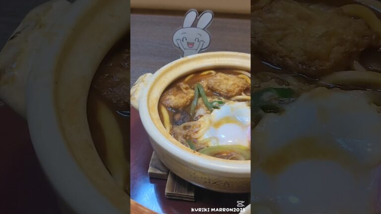 【味噌煮込みうどんとうささんぽ】 #food #アクスタうささんぽ #味噌煮込みうどん #名古屋 #名古屋めし