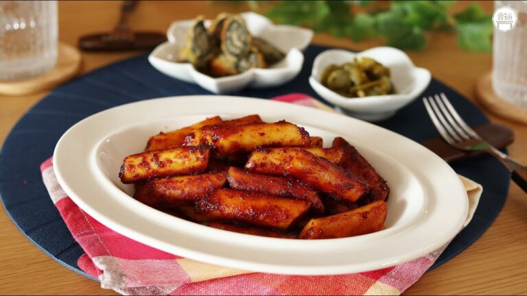 【通仁市場名物】油トッポギの作り方、材料超簡単で激うま！#기름떡볶이 만들기