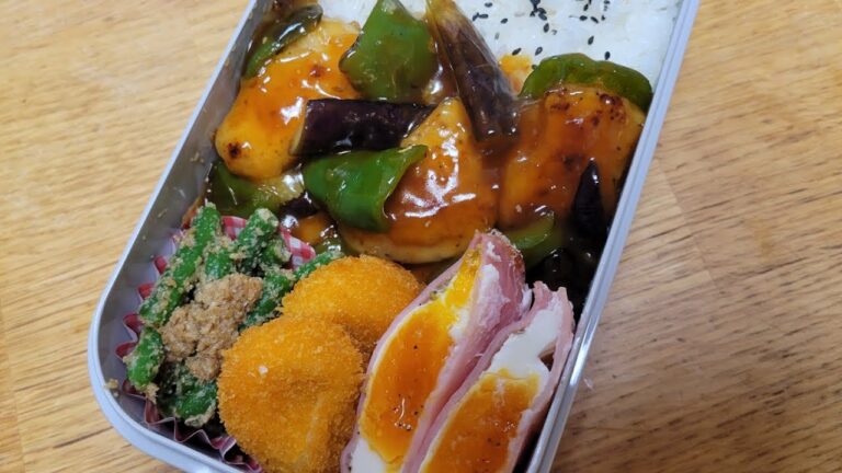 2025.5.9 鶏むね肉となすの甘酢炒め弁当の日🍱