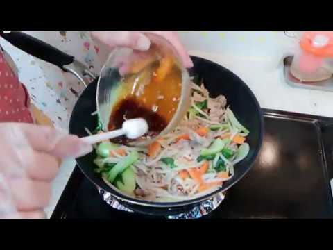 【料理】豚肉ともやしとチンゲン菜のプルコギ風＆その他2品！