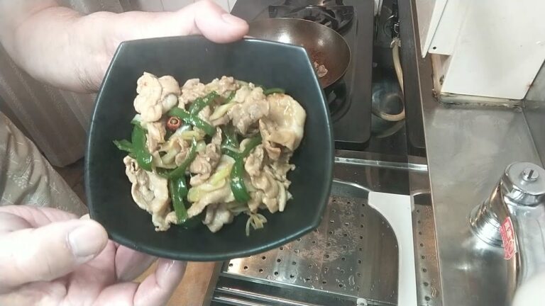 豚肉とピーマンに長ネギを加えて炒めてみた