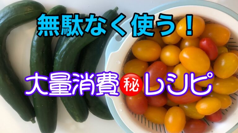 使えるレシピ７選！！　きゅうりとトマト大量消費！使いきれない野菜はこう使う！【食品ロスを減らそう】