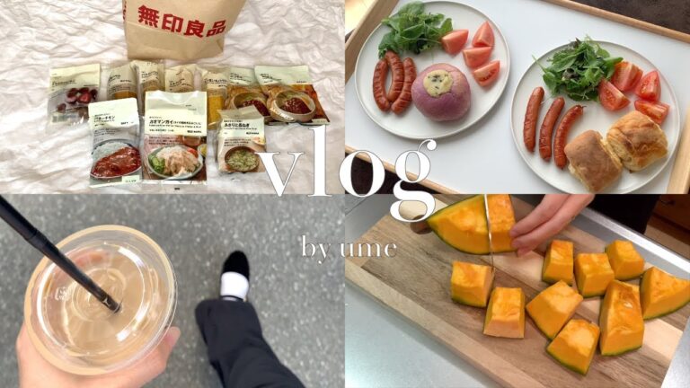 vlog/無印良品購入品/有給を消化してベーグル屋さんにいく社会人🥯/副菜の簡単作り置き/日々の自炊🍳
