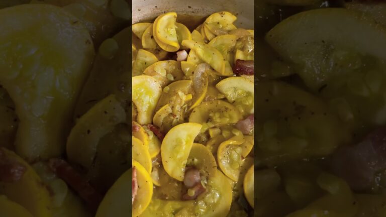 Bacon & Onion Sautéed Squash | A Quick & Easy Side Dish