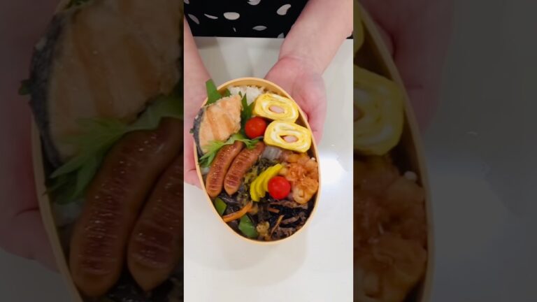 カニカマ卵焼きで変化つけたつもりのお弁当  #shorts  #お弁当