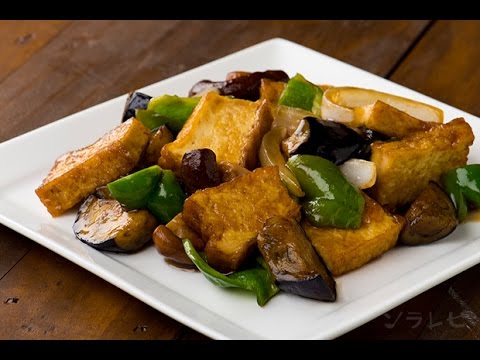 数秒でわかる「厚揚げの黒酢炒め」の作り方