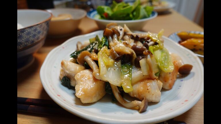 鶏肉と野菜とキノコのソテー【ご飯がススム健康飯#31】Sauteed chicken, vegetables and mushrooms