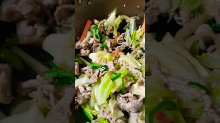 料理初心者の今日の自炊～肉野菜炒め