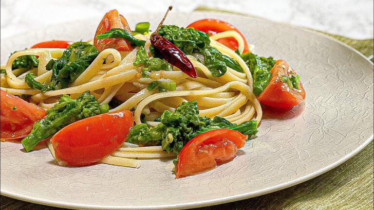 【菜の花とフルーツトマトのペペロンチーノ】ペペロンチーノレシピ【春のペペロンチーノ】【フルーツトマト】【春野菜】【春レシピ】