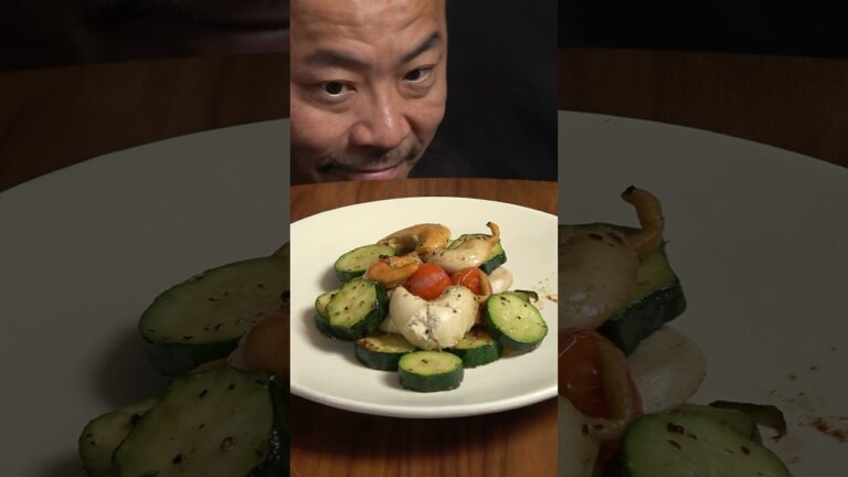【漁師飯 #扇贝】ホタテの子とズッキーニのトマト炒め Excellent dish! Scallops and Zucchini with Tomatoes