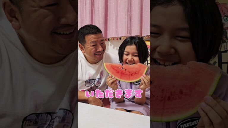 ママにナイショでスイカ🍉食べたら……😭#shorts #himawariちゃんねる #まーちゃんおーちゃん#ひまわり笑劇場