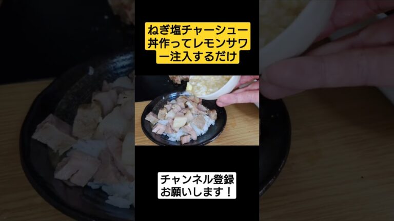 ねぎ塩チャーシュー丼作ってレモンサワー注入するだけ