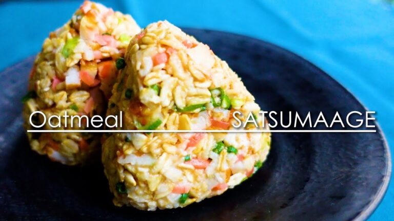 【レンジで簡単】料理研究家が教えるさつま揚げオートミールおにぎり