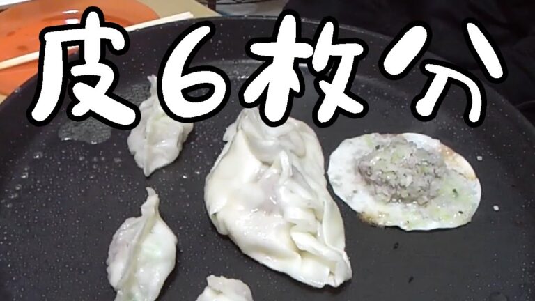 余った餃子の皮を合体させてみた