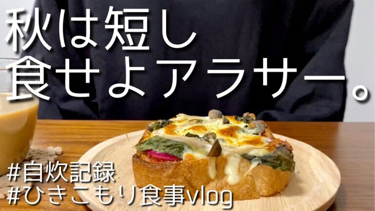 vlog｜ピザトースト、全粒粉100％食パン、クリームシチュー、ブロッコリーと豚肉のオイスター炒め、チーズたっぷりのオムライス、天津飯、ブリオッシュ、バジルソース作り｜自炊記録｜アラサー独身女