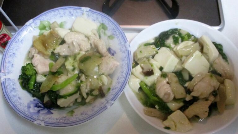 絹豆腐・菜の花・鶏胸肉とろみ煮：Part.Ⅱ