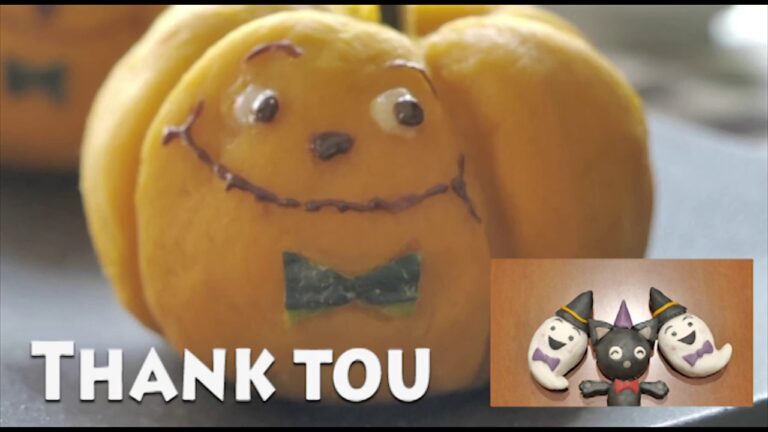 Halloween Sweets  Pumpkin Chakinshibori Recipe【eng sub】ラム香る 栗＆クリーム入り 茶巾しぼり　作り方