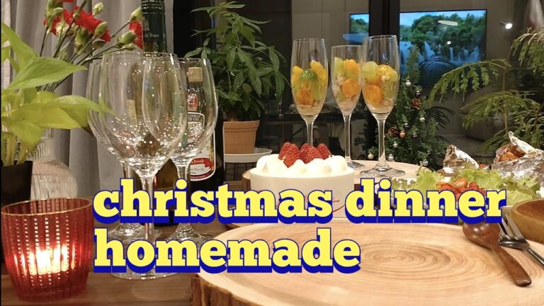 お家でおしゃれなクリスマス🎄🍷手作りディナーは100均アイテムいっぱい│ルームツァー│丸太の輪切りのある暮らし最高！│シェアルームVlog