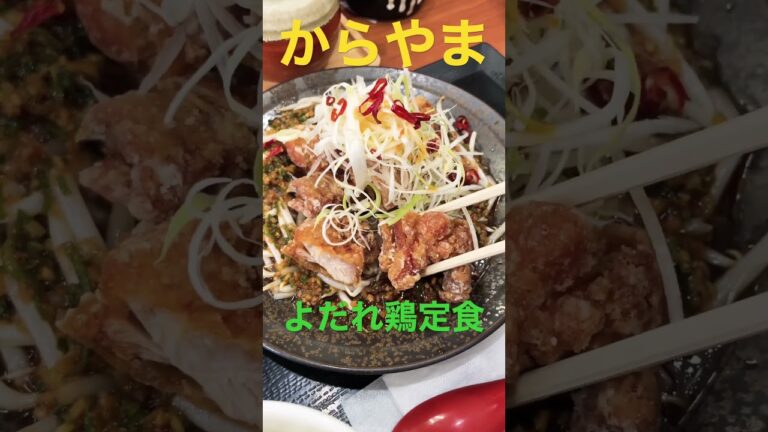 からやまで新メニュー【よだれ鶏定食】喰らってきた　タレ決めてだった　本格中華だった　オススメだよ❣️ #ランチ #からやま #定食 #food #foodblogger #share #shorts